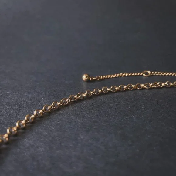 Art Deco Blue Rhinestone Gold Statement Necklace - Picture 7 of 9